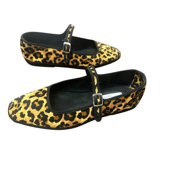 Drogheria Crivellini Square Toe Mary Jane flats in a leopard print EU 40, US 9.5 - Picture 4 of 10